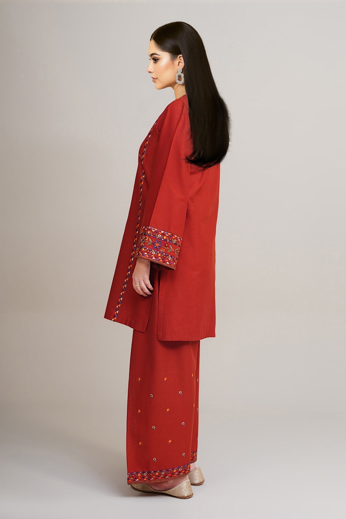 2 Piece - Unstitched - Embroidered Khaddar Suit - C6417