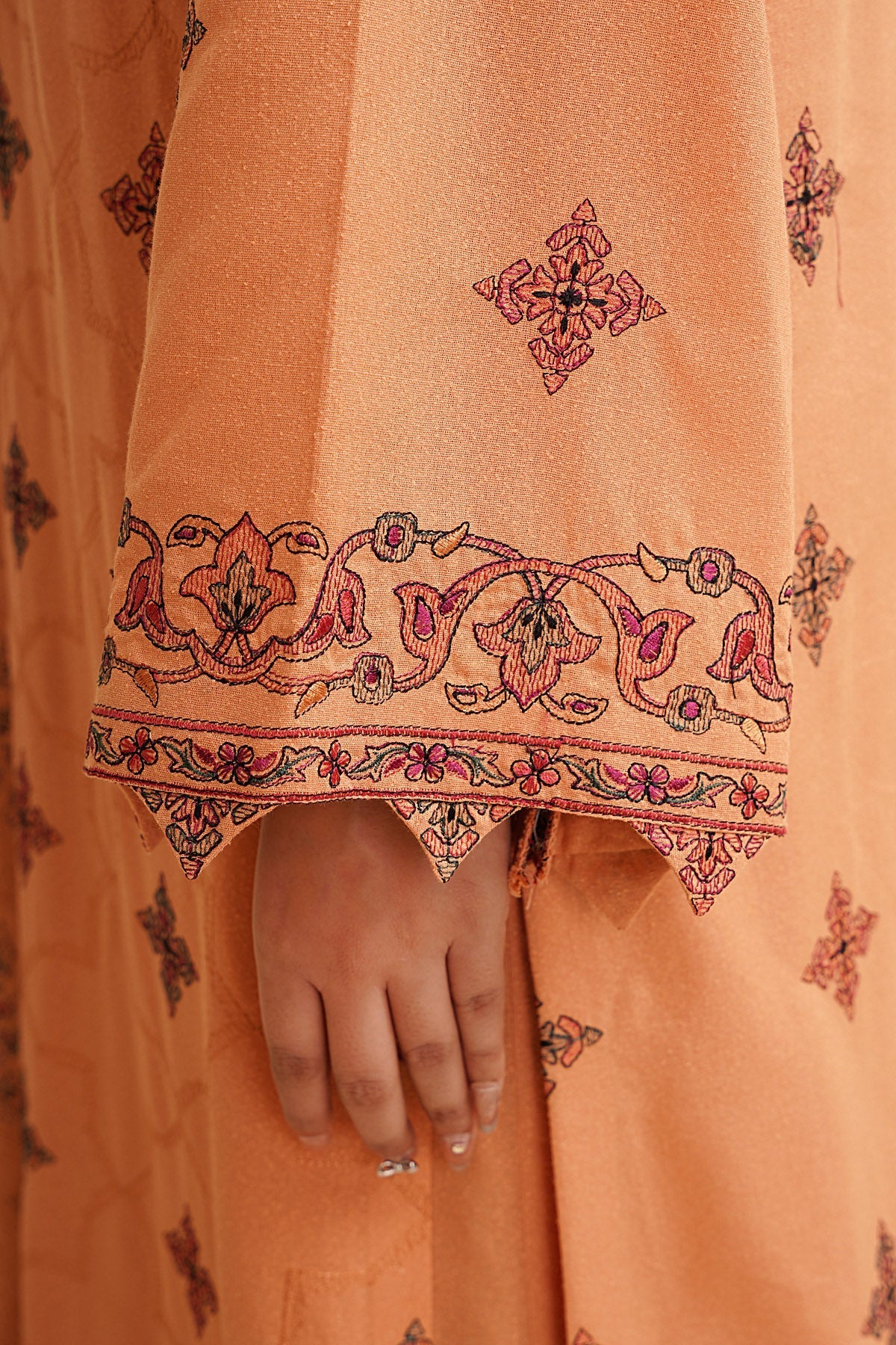 3 Piece - Unstitched - Embroidered Suit - E1775