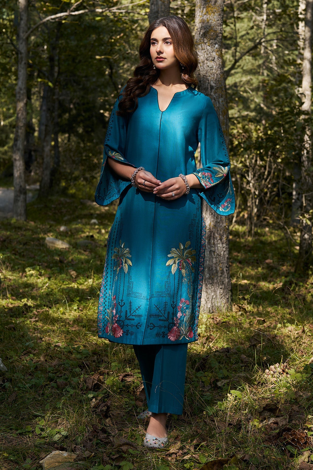 2 Piece - Stitched - Embroidered Khaddar Suit - KPW25-P3698
