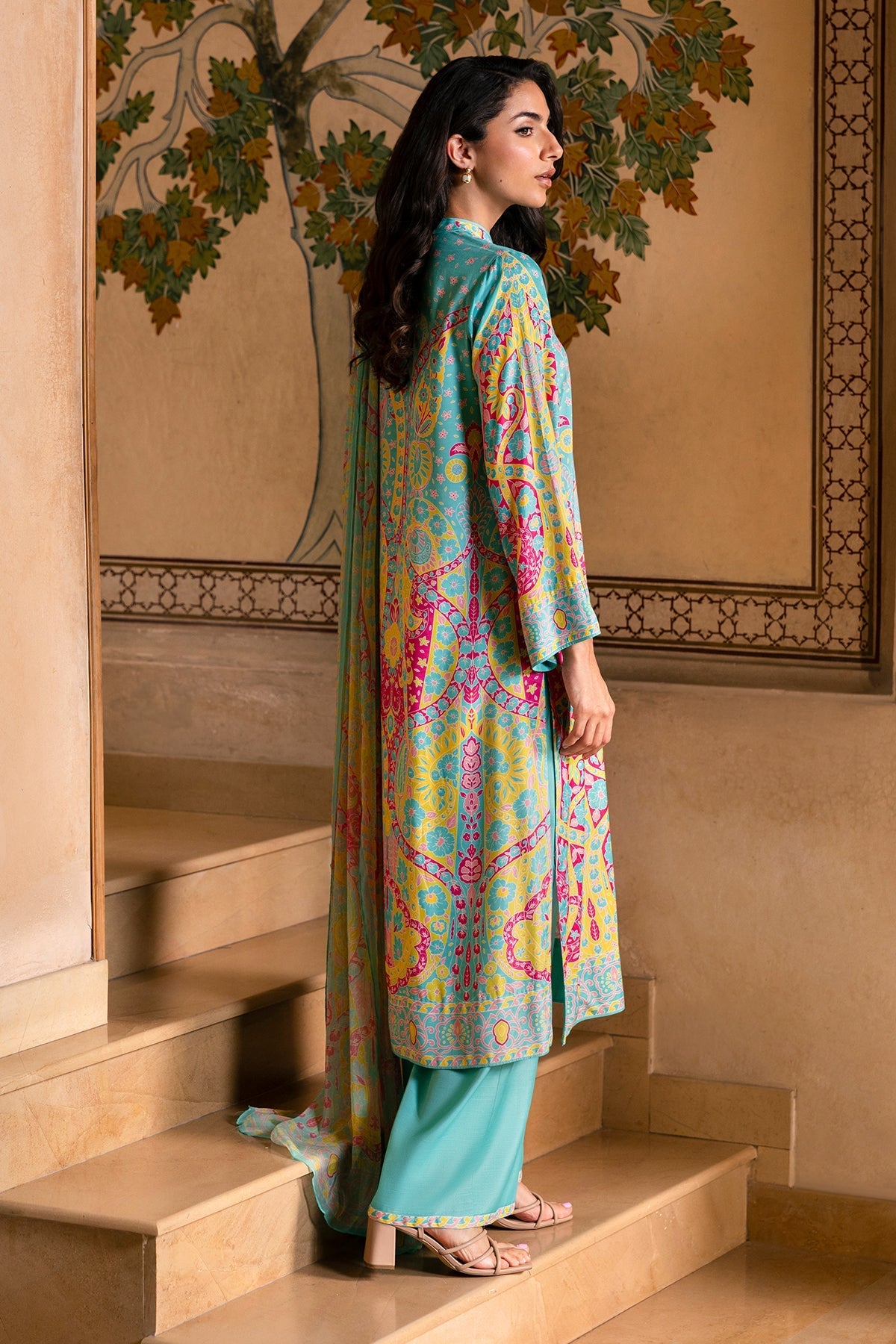 3 Piece - Stitched - Printed Raw Silk Suit - MCP1730-2