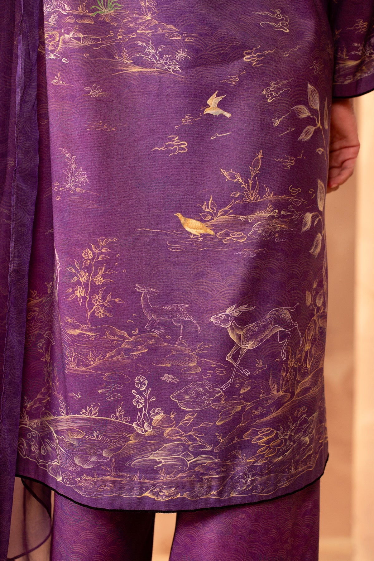 3 Piece - Stitched - Printed Pk Raw Silk Suit - MCP2034