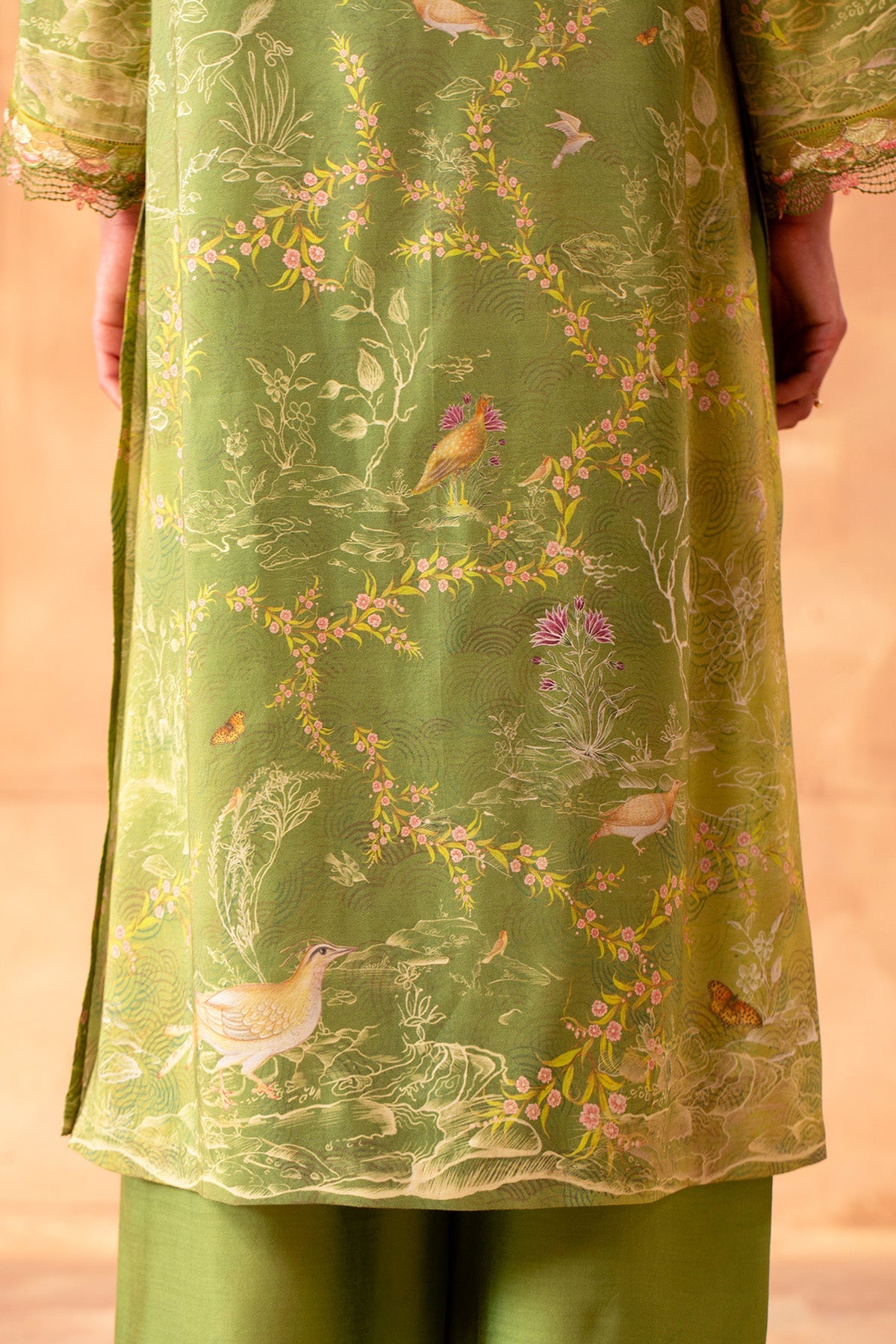 3 Piece - Stitched - Printed Khaadi Silk Suit - MCP2039