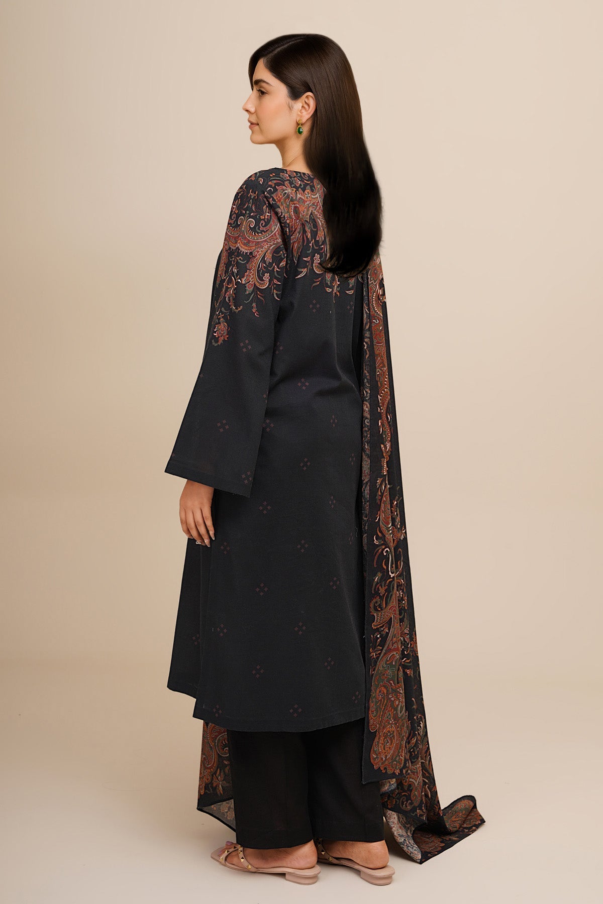 3 Piece - Unstitched - Printed Khaddar Suit - X7115