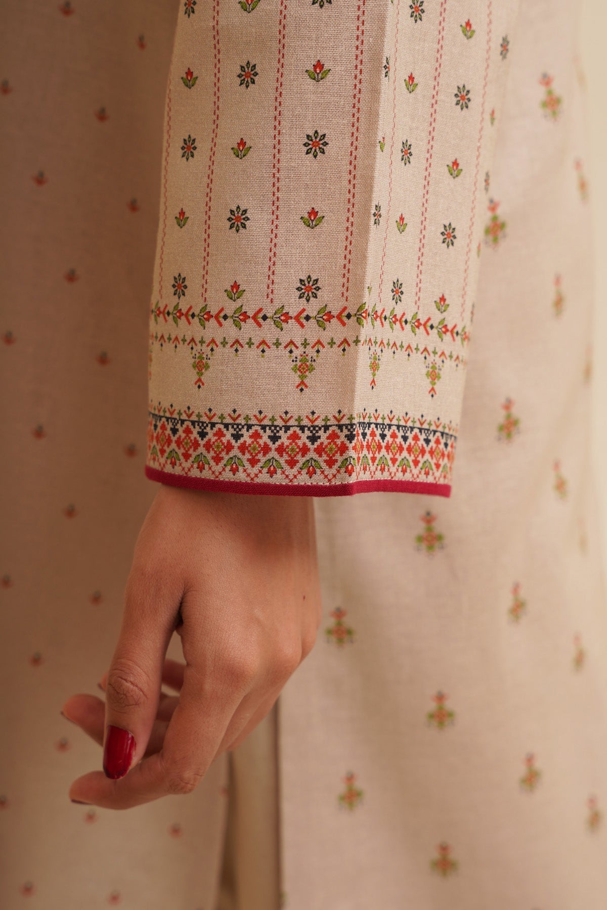 2 Piece - Unstitched - Printed Khaddar Suit - X7155