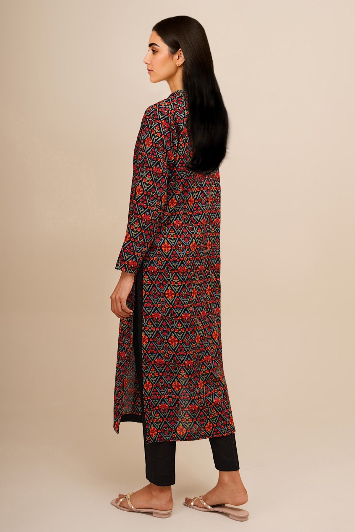 2 Piece - Unstitched - Printed Khaddar Suit - X7172