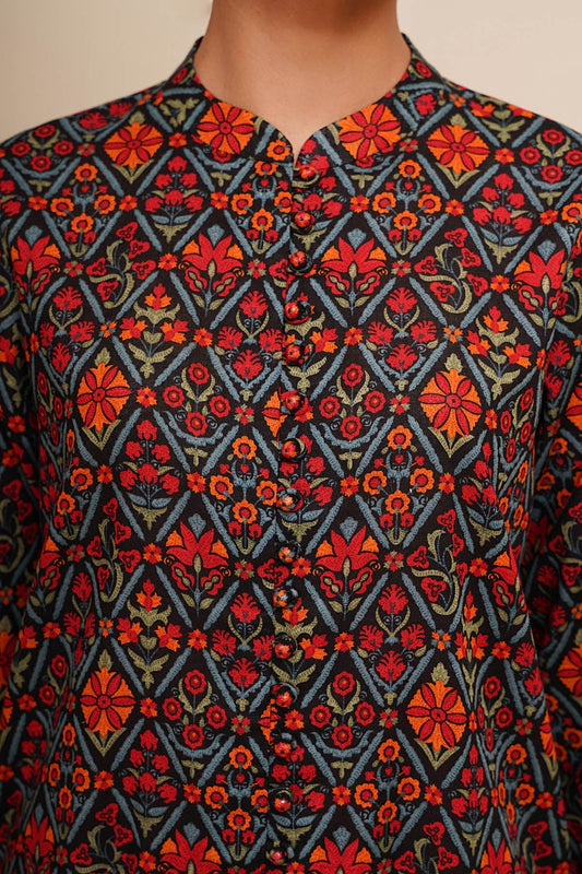 2 Piece - Unstitched - Printed Khaddar Suit - X7172