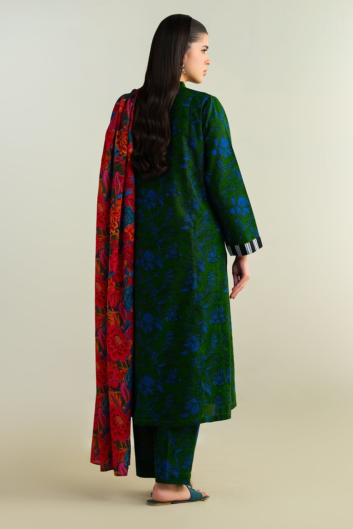 3 Piece - Stitched - Printed Khaddar Suit - KPW24-P3043-43