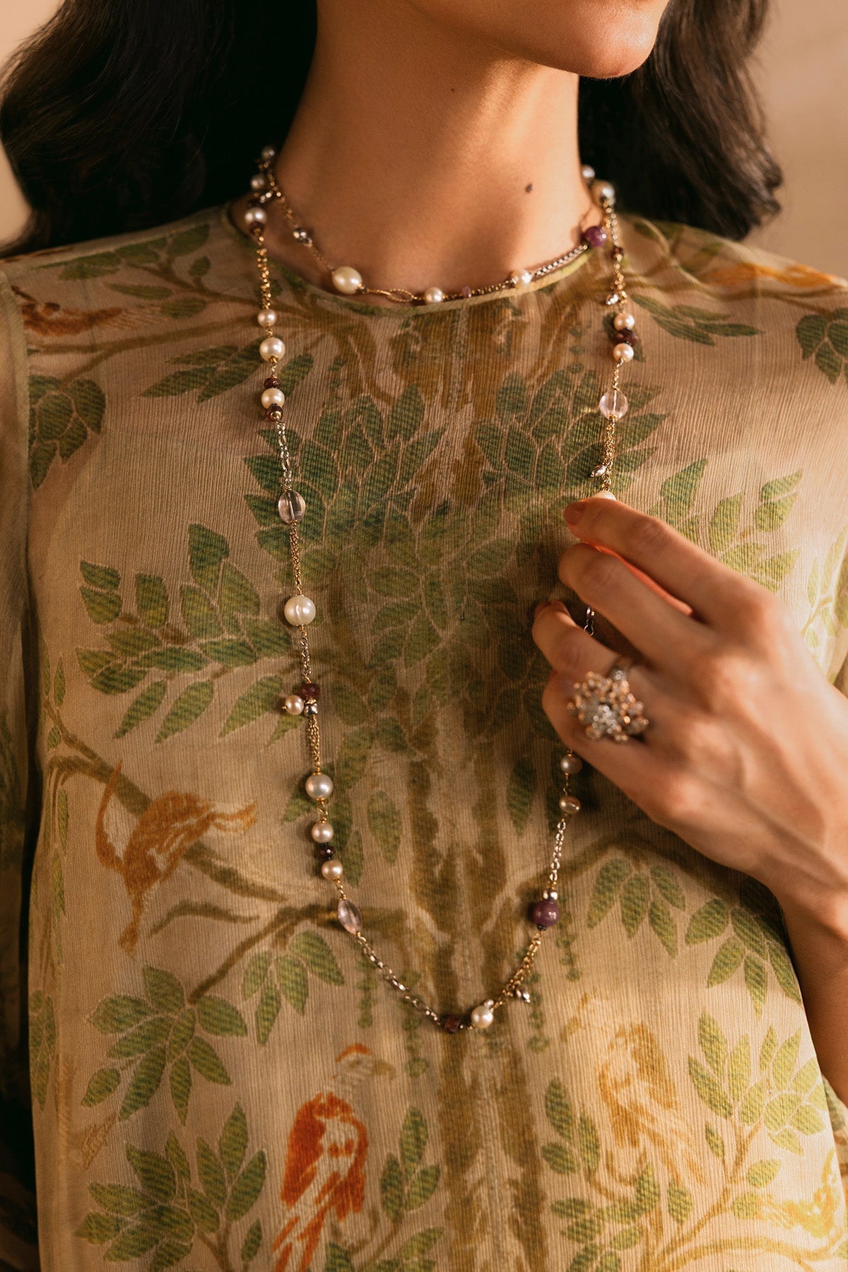 4 Piece - Stitched - Printed Pure Chiffon Suit - MCP1731