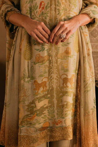 4 Piece - Stitched - Printed Pure Chiffon Suit - MCP1731