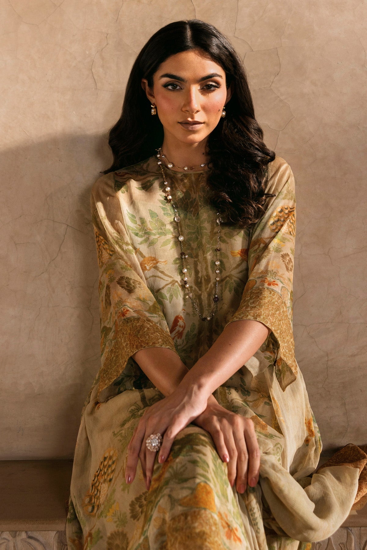 4 Piece - Stitched - Printed Pure Chiffon Suit - MCP1731