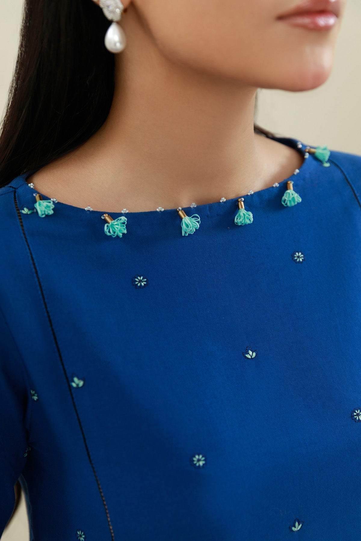 3 Piece - Unstitched - Embroidered Khaddar Suit - C6046-1