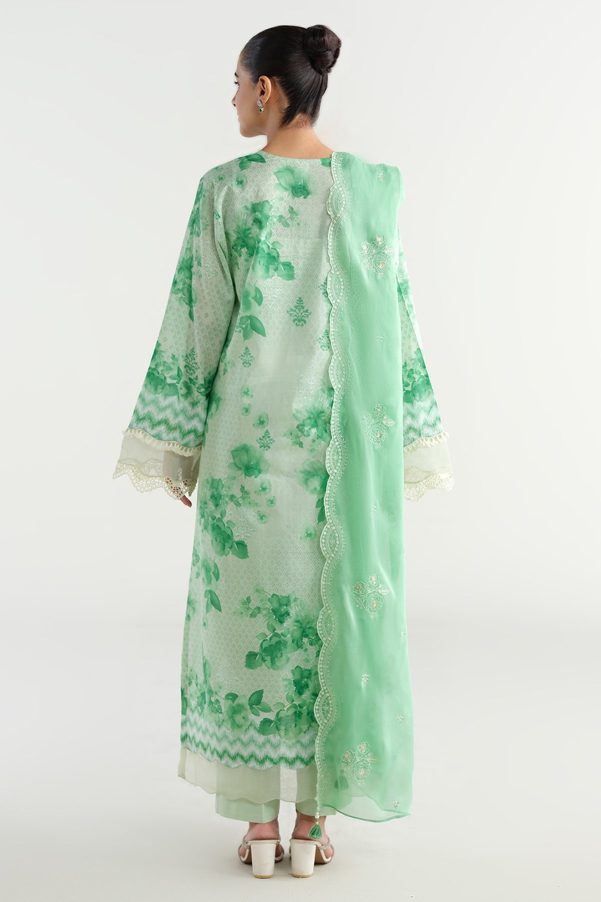 3 Piece - Unstitched - Printed & Embroidered Suit - C6225