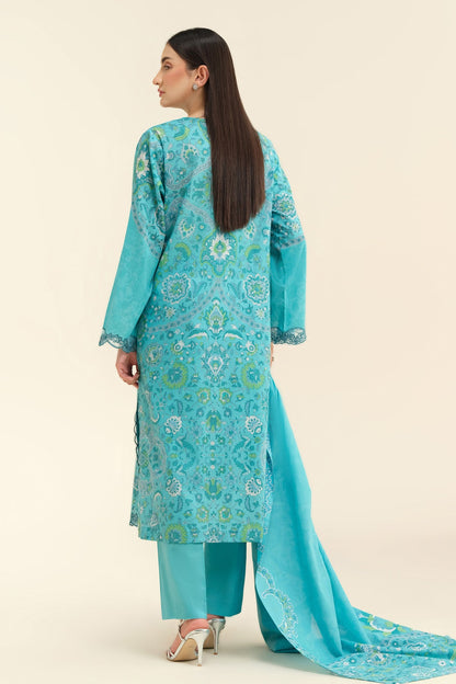 3 Piece - Unstitched - Printed & Embroidered Suit - C6276
