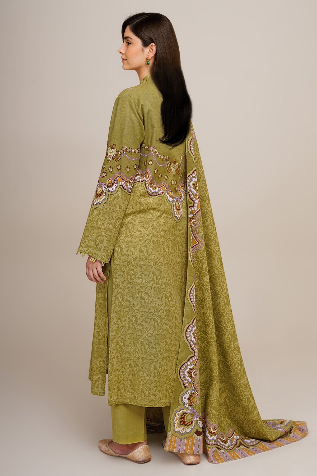 3 Piece - Unstitched - Printed Khaddar Suit - C6343