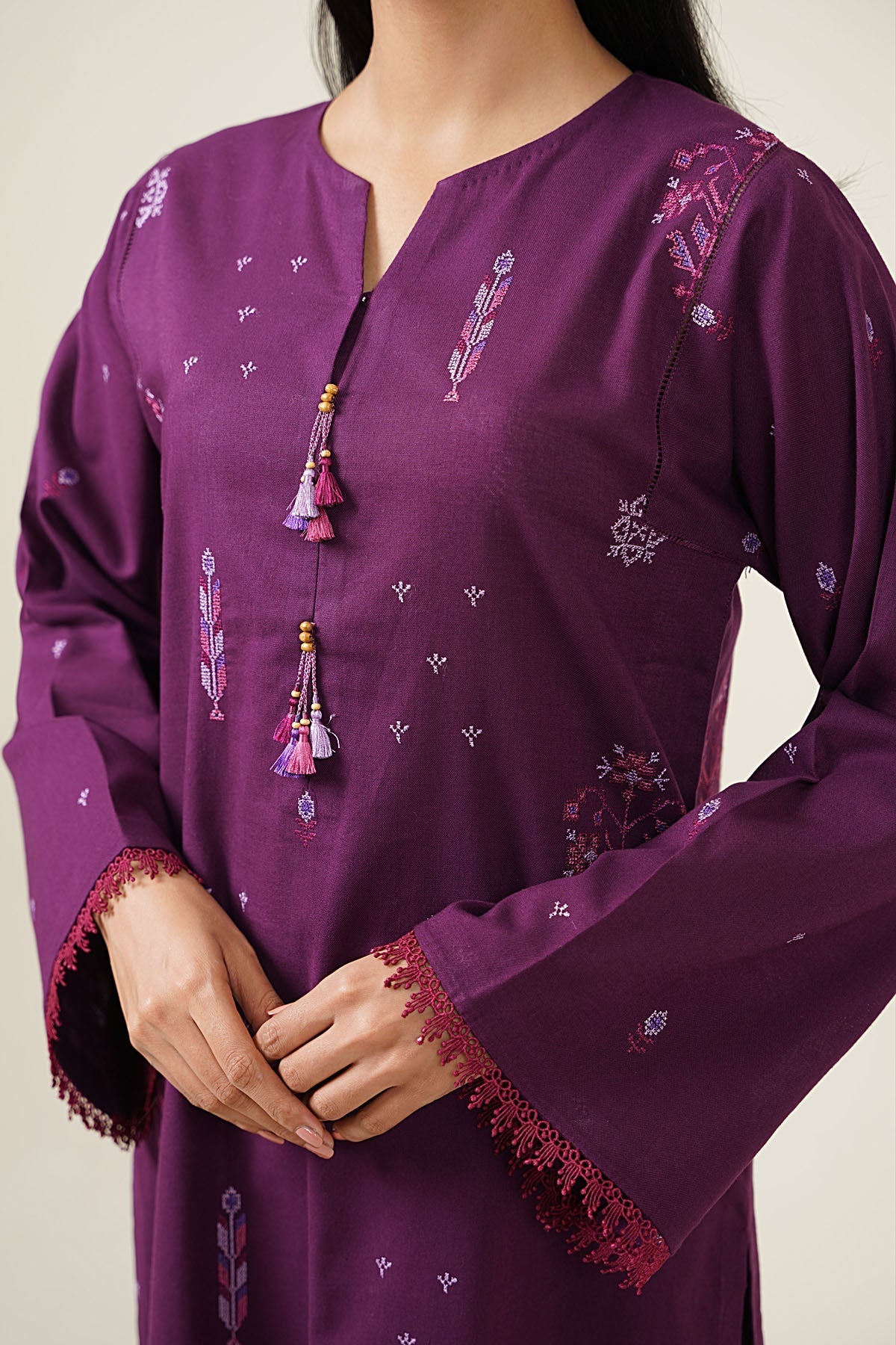 2 Piece - Unstitched - Embroidered Khadda Suit - C6346