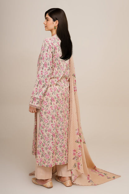 3 Piece - Unstitched - Printed & Embroidered Khaddar Suit - C6350