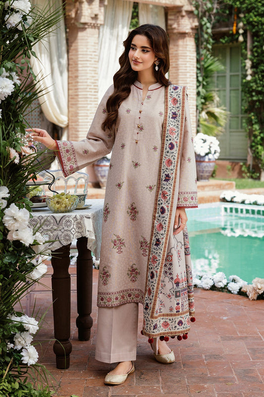 3 Piece - Unstitched - Printed & Embroidered Khaddar Suit - C6363