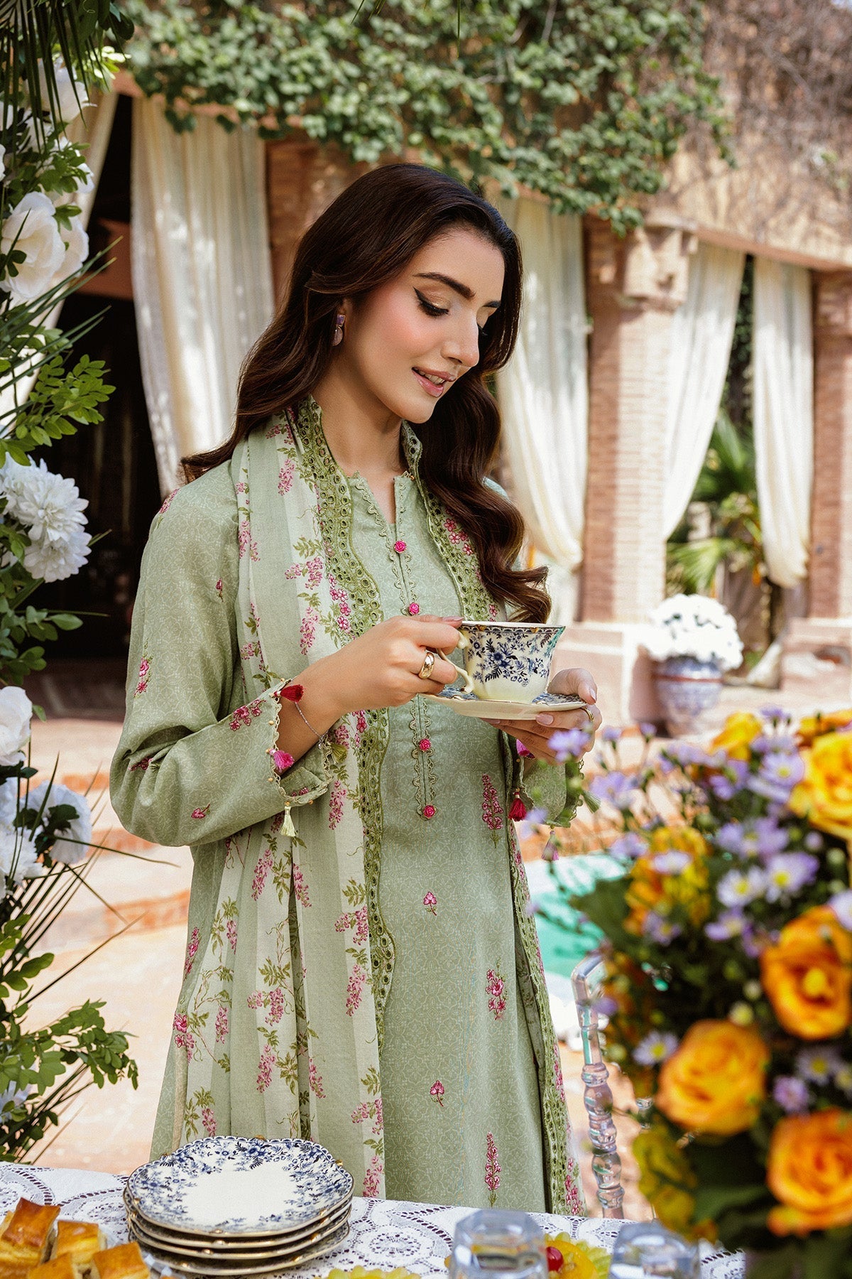 3 Piece - Unstitched - Printed & Embroidered Khaddar Suit - C6365