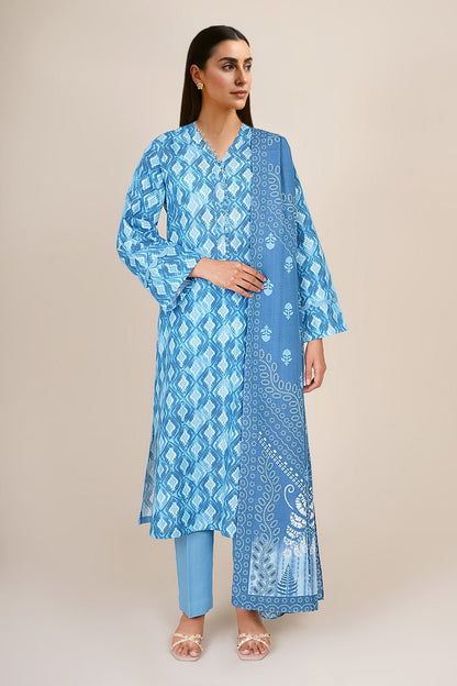 3 Piece - Unstitched - Printed Khaddar Suit - C6373