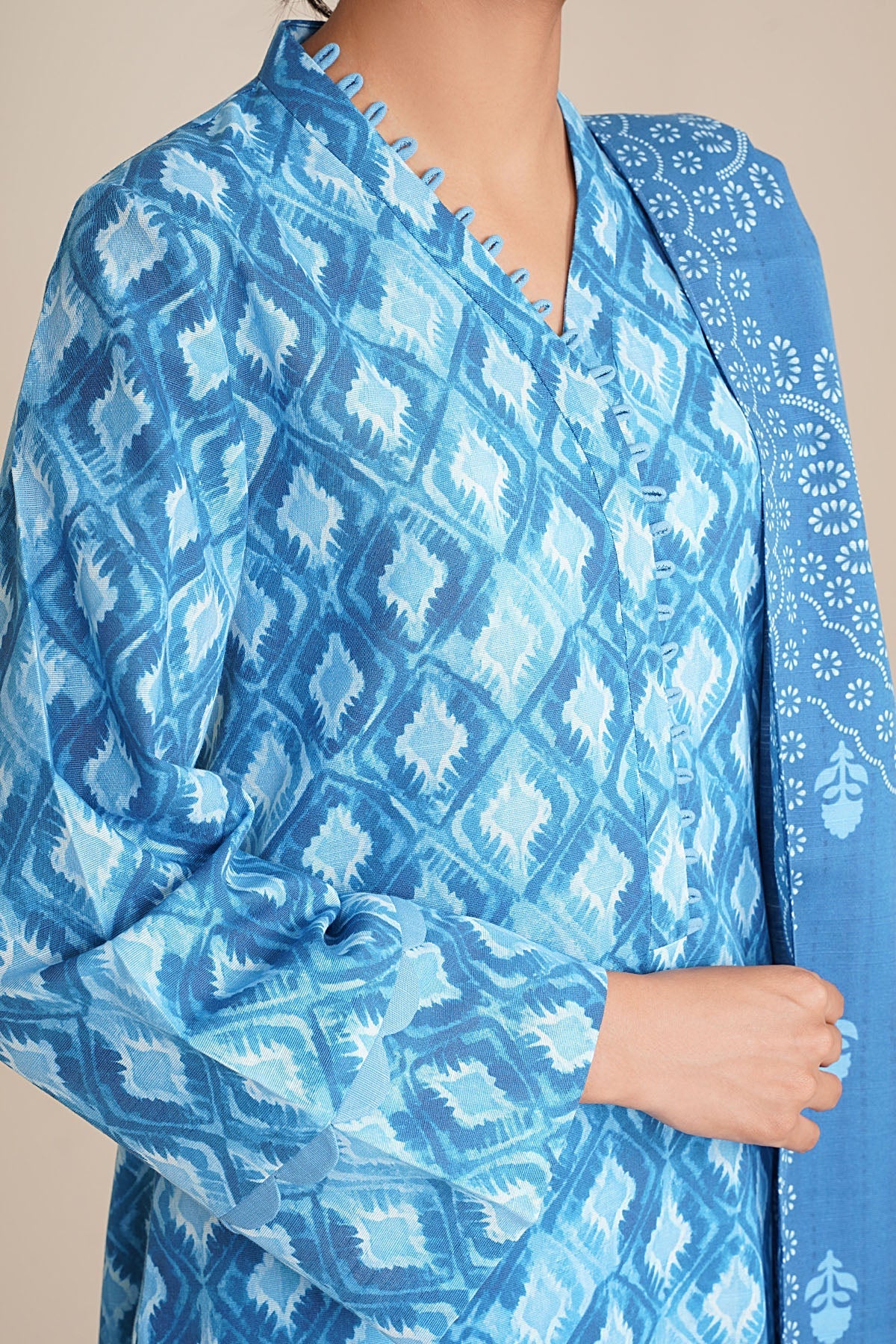 3 Piece - Unstitched - Printed Khaddar Suit - C6373