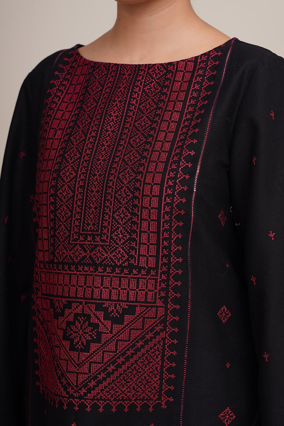 2 Piece - Unstitched - Embroidered Khaddar Suit - C6382