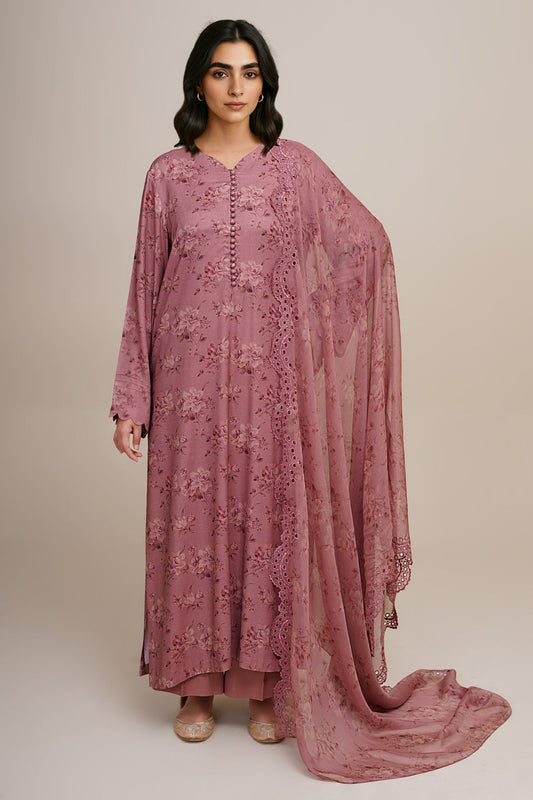 3 Piece - Unstitched - Printed & Embroidered Marina Suit - C6390