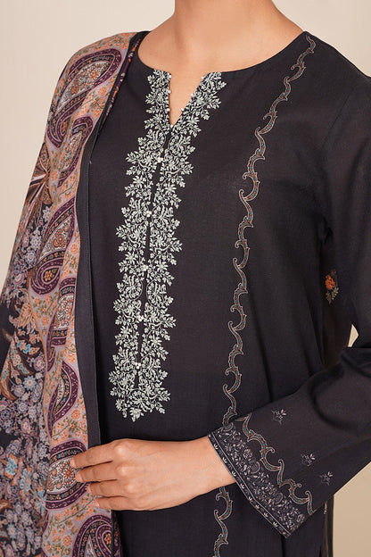3 Piece - Unstitched - Printed Khaddar Suit - C6394