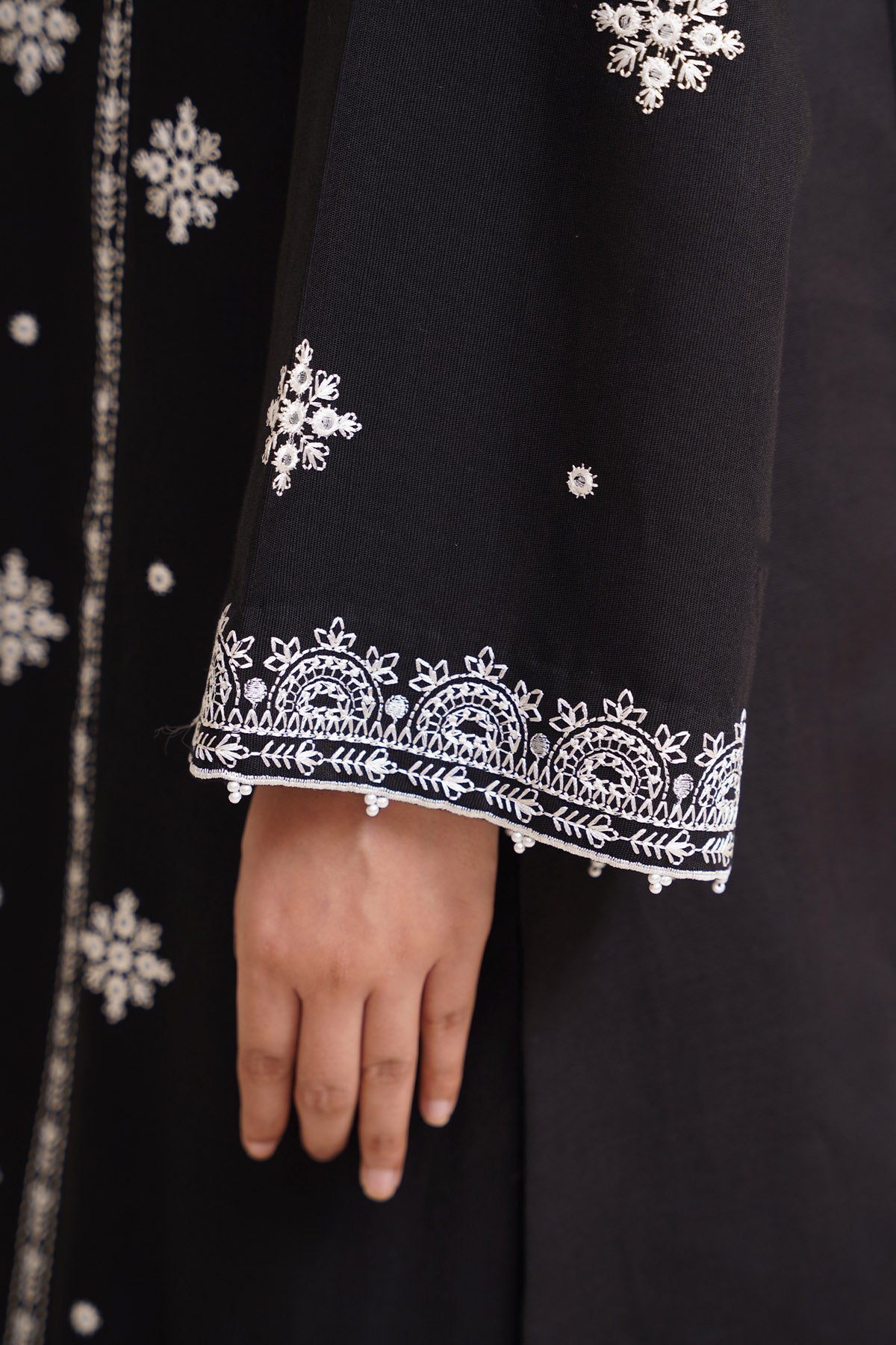 3 Piece - Unstitched - Embroidered Slub Khaddar Suit - C6406