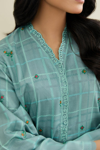 2 Piece - Unstitched - Printed & Embroidered Percale Suit - C6409