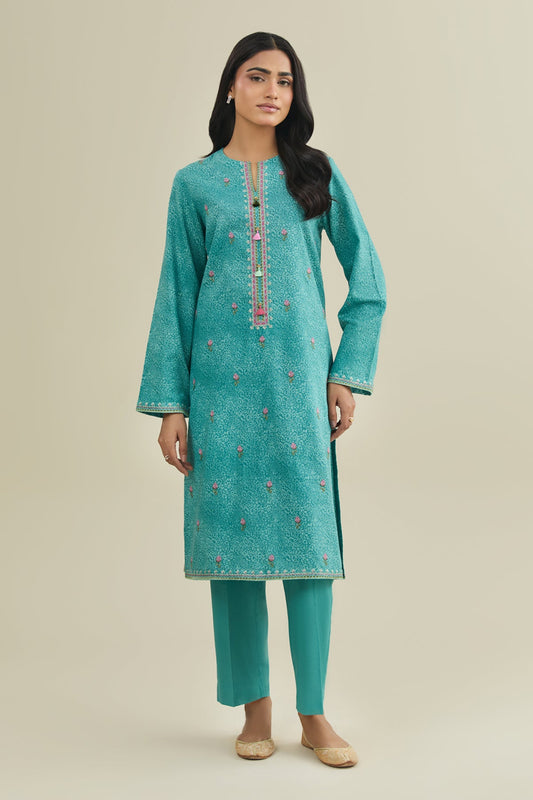 2 Piece - Unstitched - Printed & Embroidered Khaddar Suit - C6411