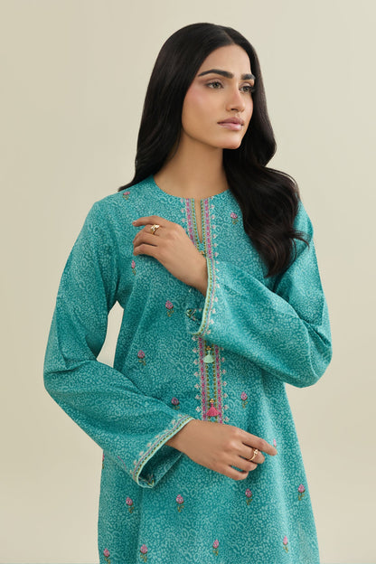 2 Piece - Unstitched - Printed & Embroidered Khaddar Suit - C6411