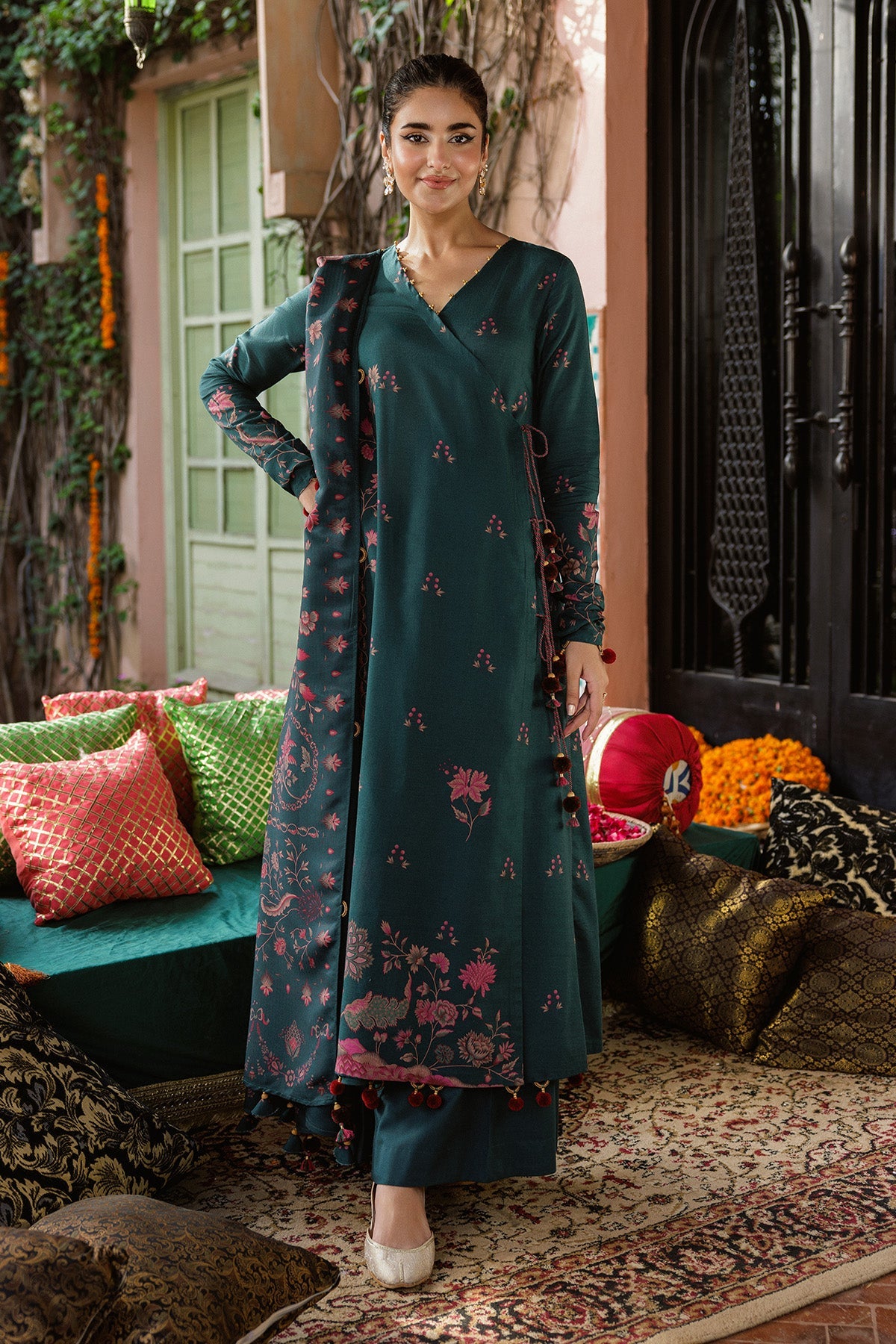 3 Piece - Unstitched - Printed Slub Khaddar Suit - C6421