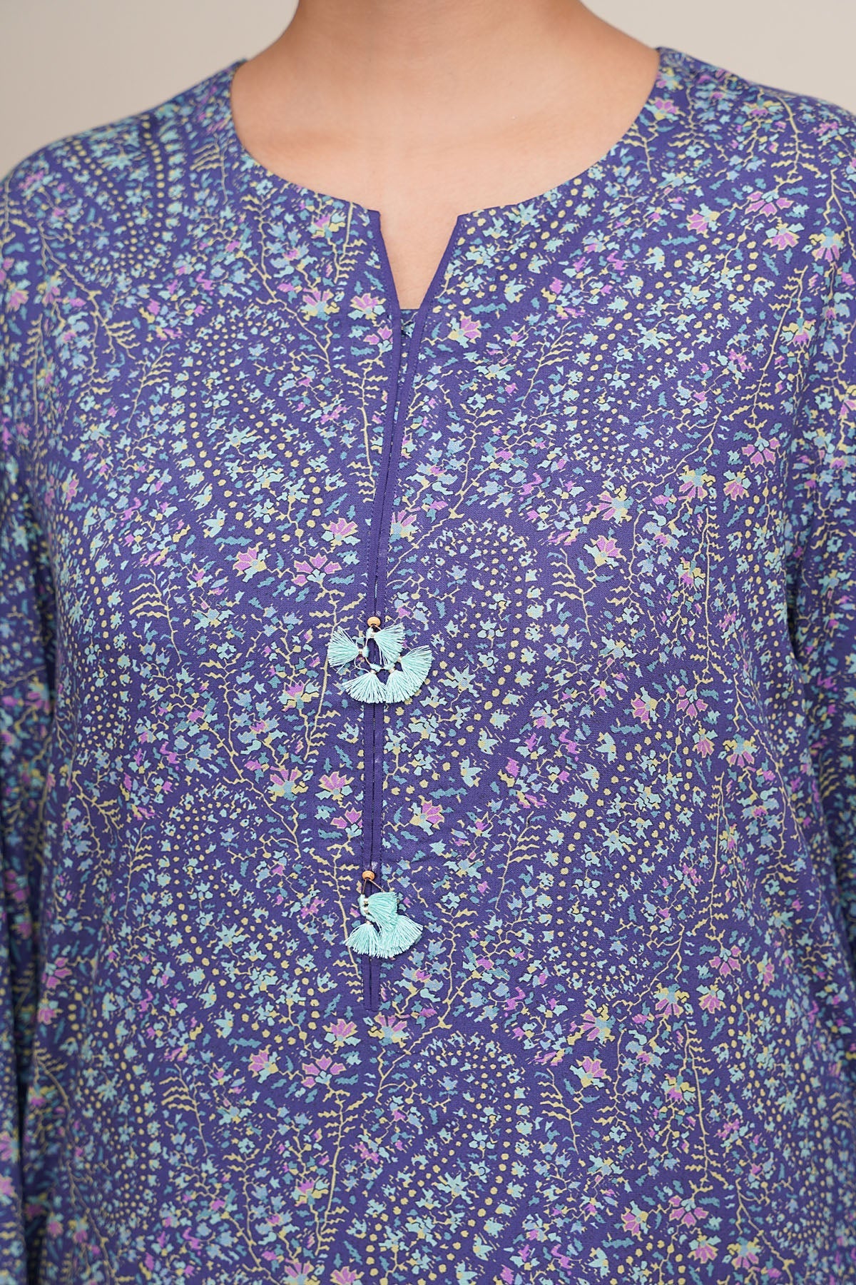 2 Piece - Unstitched - Printed Percale Suit - C6427