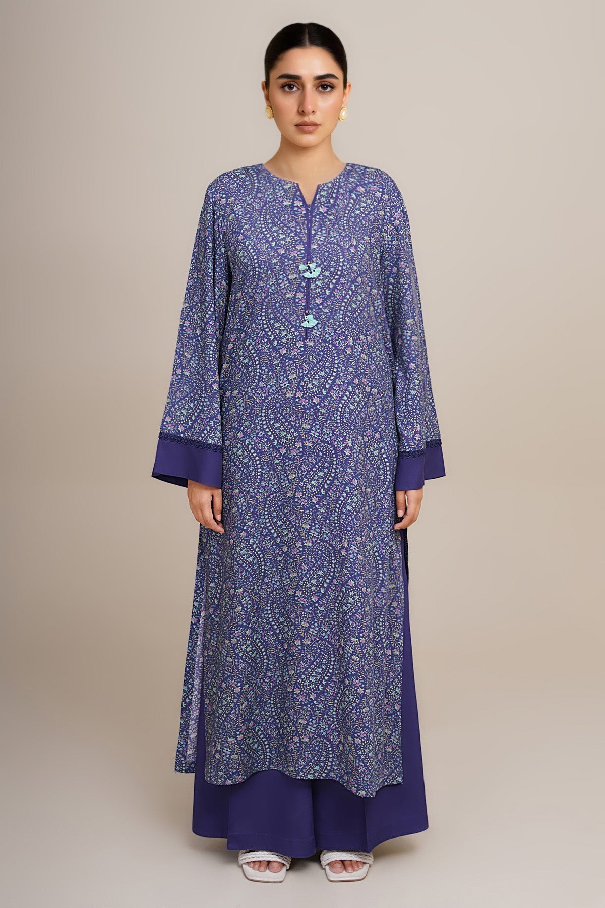 2 Piece - Unstitched - Printed Percale Suit - C6427