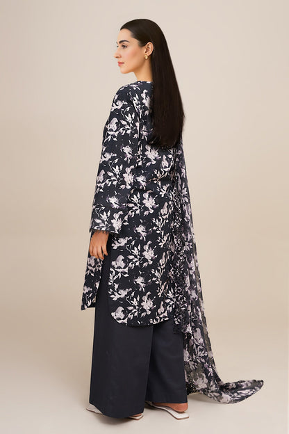 3 Piece - Unstitched - Printed & Embroidered Slub Khaddar Suit - C6428