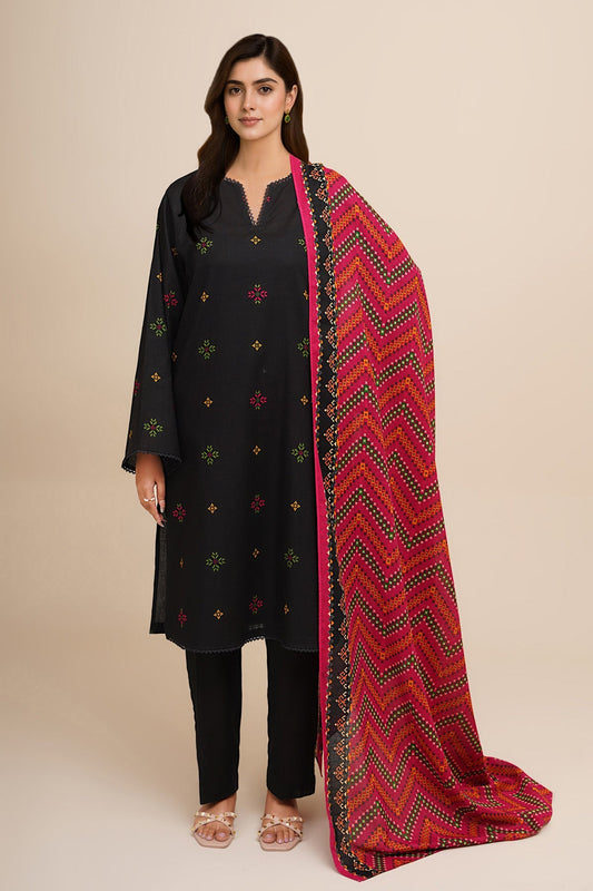 3 Piece - Unstitched - Printed Khaddar Suit - C6443