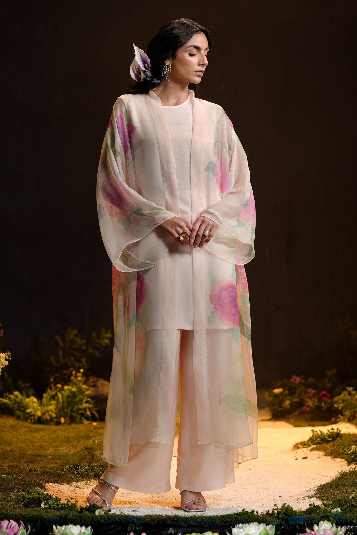 4 Piece - Stitched - Printed Pure Chiffon Suit - MCP1727