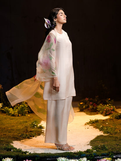 4 Piece - Stitched - Printed Pure Chiffon Suit - MCP1727