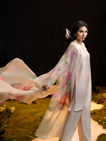 4 Piece - Stitched - Printed Pure Chiffon Suit - MCP1727