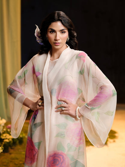 4 Piece - Stitched - Printed Pure Chiffon Suit - MCP1727