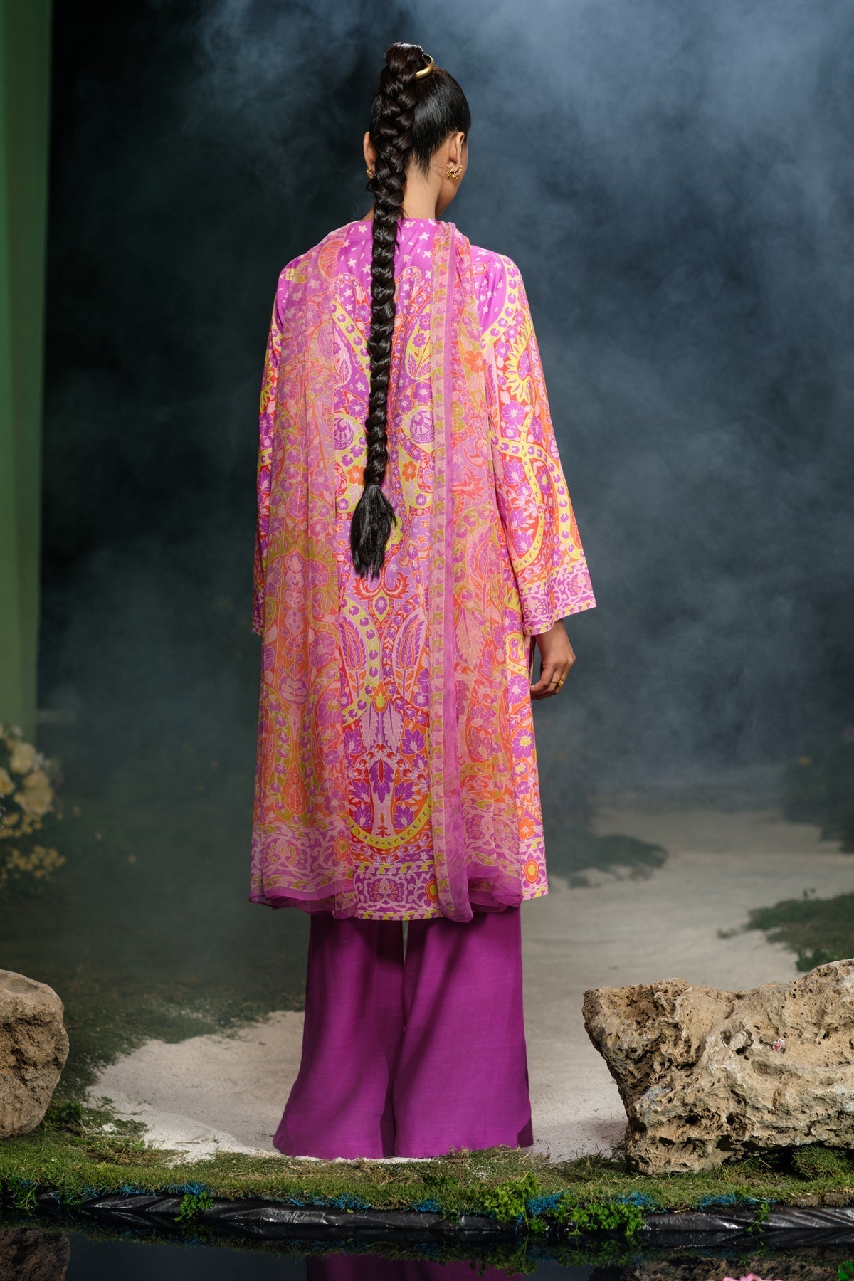 3 Piece - Stitched - Printed Raw Silk Suit - MCP1730-1