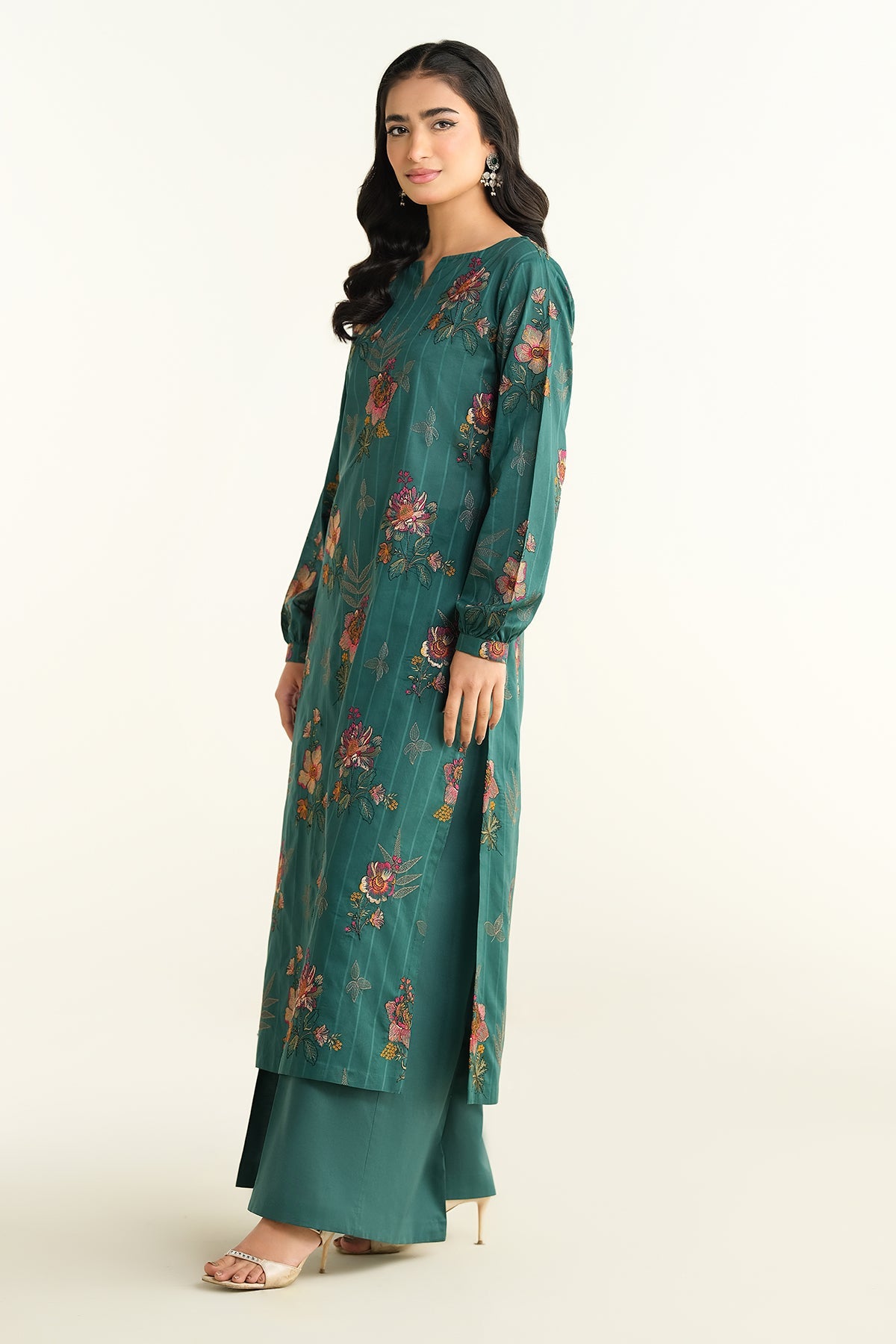 2 Piece - Unstitched - Embroidered Suit - E1673