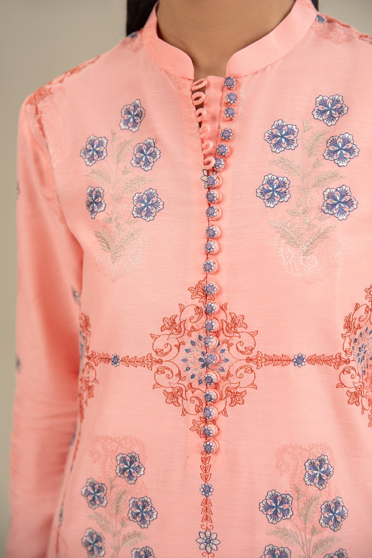 2 Piece - Unstitched - Embroidered Jacquard Suit - E1678