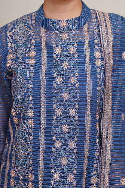 3 Piece - Unstitched - Embroidered Organza Suit - E1683