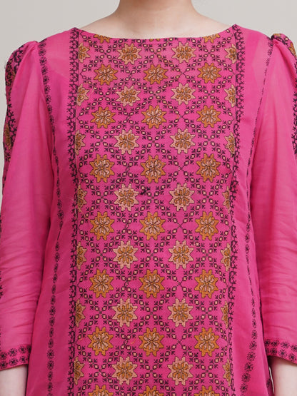 2 Piece - Unstitched - Embroidered Malmal Suit - E1732