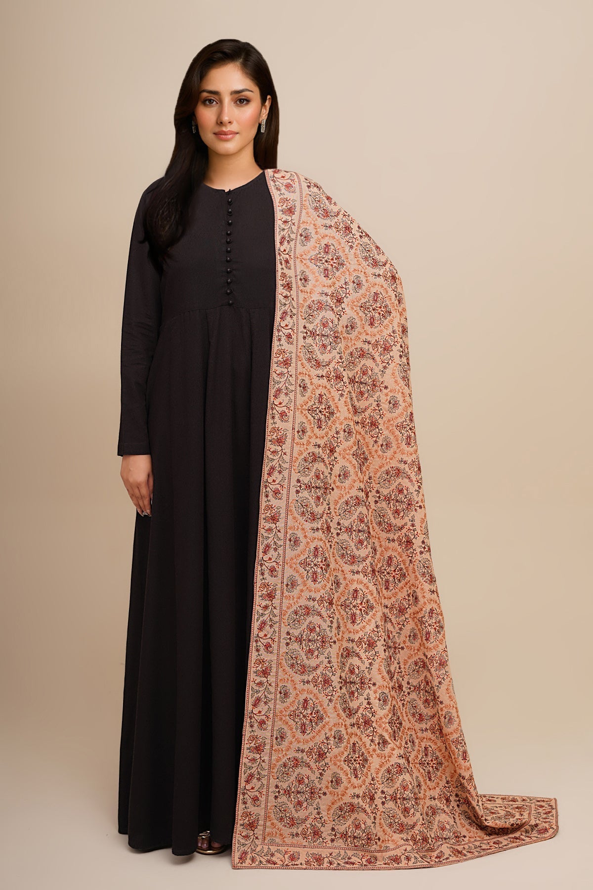 Embroidered Unstitched Viscose Karandi Shawl - E1751