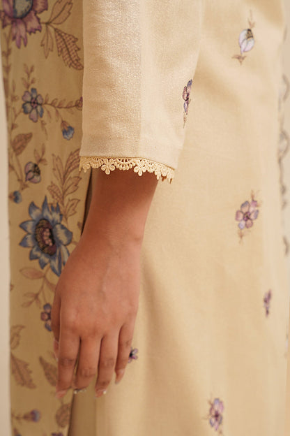 3 Piece - Unstitched - Embroidered Viscose Karandi Suit - E1768