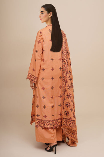 3 Piece - Unstitched - Embroidered Suit - E1775