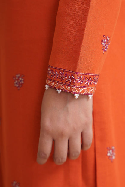 3 Piece - Unstitched - Embroidered Khaddar Suit - E1804