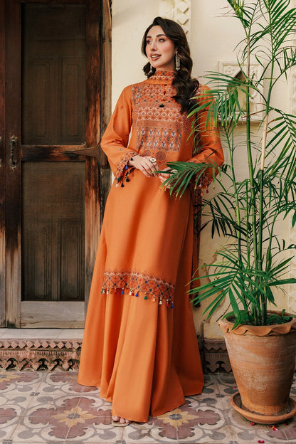 3 Piece - Unstitched - Embroidered Khaddar Suit - E1805